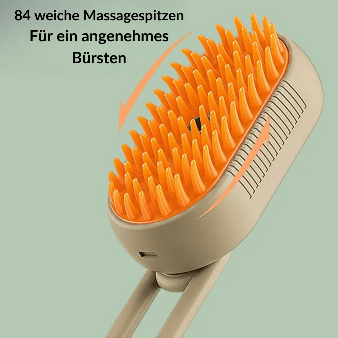 - Dampfbürste für Hundefell